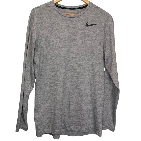 Nike Other - Nike Dri-FIT L Men's Gray Long Sleeve Athletic Training Shirt Gym Large Heather